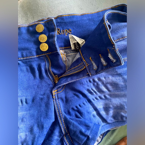 Denim high waist shorts - Picture 3 of 5